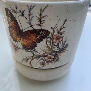 Vintage Pottery Craft Butterfly Planter